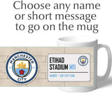 Personalised Manchester City Mug - Street Sign - Official Merchandise Gifts