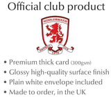 Personalised Middlesbrough Birthday Card - Official Merchandise Gifts