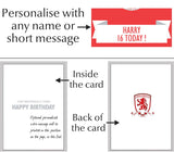 Personalised Middlesbrough Birthday Card