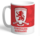 Personalised Middlesbrough Crest Mug - Official Merchandise Gifts