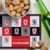 Personalised Middlesbrough FC Bar Runner - Chequered