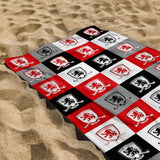 Personalised Middlesbrough FC Beach Towel - Chequered