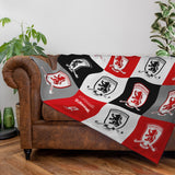 Personalised Middlesbrough FC Fleece Blanket - Chequered