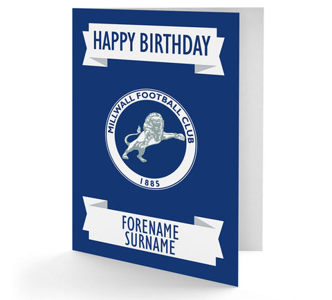 Personalised Millwall Birthday Card - Official Merchandise Gifts
