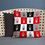 Personalised Nottingham Forest Cushion - Chequered (18")