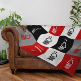 Personalised Nottingham Forest Fleece Blanket - Chequered