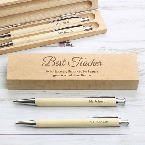 Personalised Pen & Pencil Box Set
