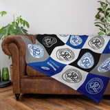 Personalised Queens Park Rangers Fleece Blanket - Chequered