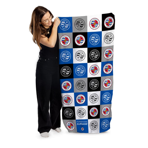 Personalised Reading FC Beach Towel - Chequered