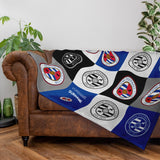 Personalised Reading FC Fleece Blanket - Chequered