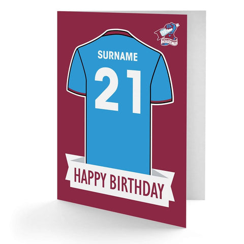Personalised Scunthorpe Birthday Card - Official Merchandise Gifts