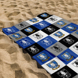 Personalised Sheffield Wednesday Beach Towel - Chequered