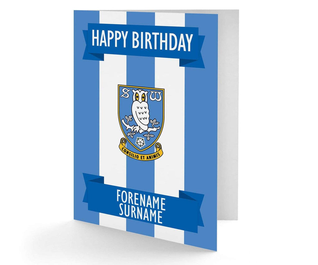 Personalised Sheffield Wednesday Birthday Card - Official Merchandise Gifts