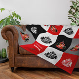 Personalised Sunderland Fleece Blanket - Chequered