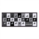 Personalised Swansea City Bar Runner - Chequered