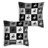 Personalised Swansea City Cushion - Chequered (18")