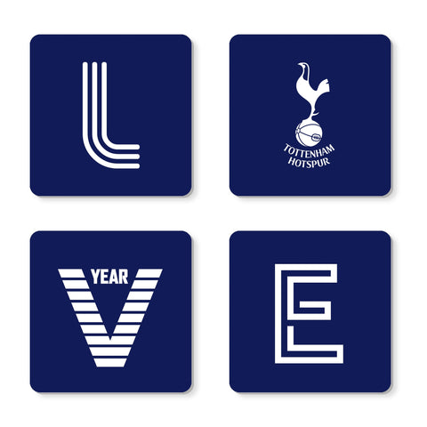 Personalised Tottenham Hotspur Coasters, Set of 4