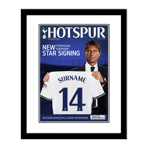 Personalised Tottenham Magazine Cover - Framed