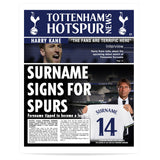 Personalised Tottenham Print - Newspaper Page