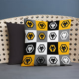 Personalised Wolves Cushion - Chequered (18")