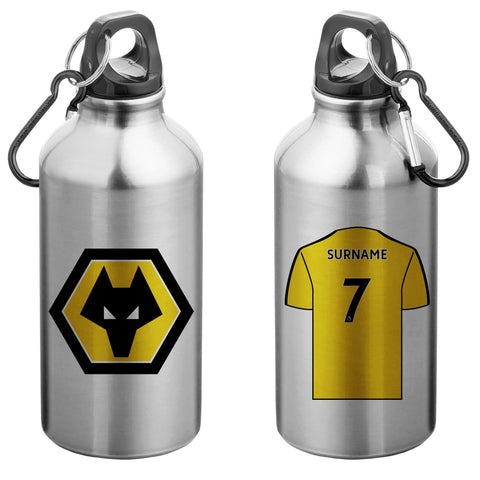 Personalised Wolves Water Bottle