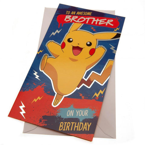 Pokemon Birthday Card Brother  - Official Merchandise Gifts