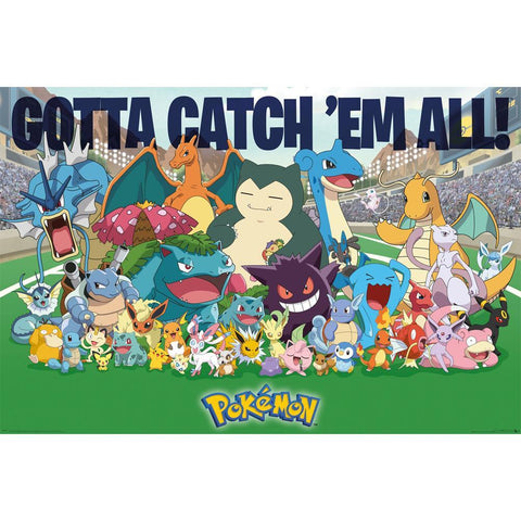 Pokemon Poster All Time Favorites 187  - Official Merchandise Gifts
