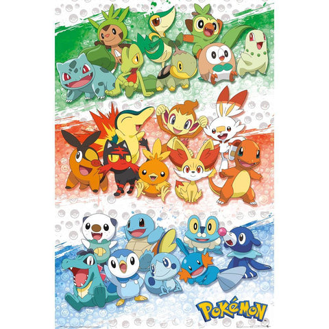 Pokemon Poster First Partners 144  - Official Merchandise Gifts