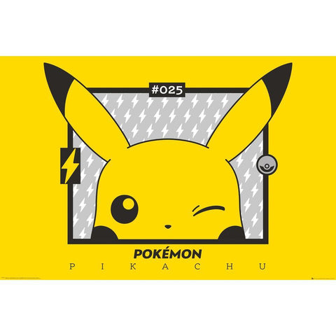 Pokemon Poster Pikachu Wink 143  - Official Merchandise Gifts