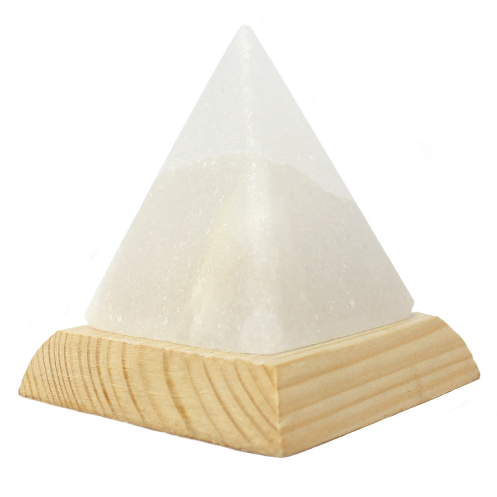 Pyramid White USB Salt Lamp