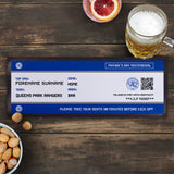 Queens Park Rangers Bar Runner (Personalised Fans Ticket Design)