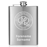 Personalised Queens Park Rangers FC Crest Hip Flask
