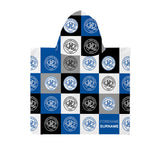 Queens Park Rangers Personalised Kids' Hooded Towel - Chequered