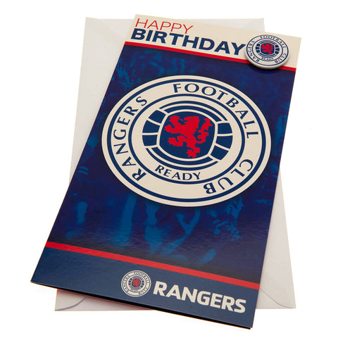 Rangers FC Birthday Card & Badge  - Official Merchandise Gifts