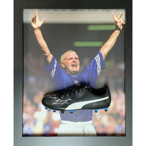 Rangers FC Gascoigne Signed Boot (Framed)  - Official Merchandise Gifts