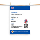 Reading FC Tea Towel - Personalised (Fans Ticket Design)