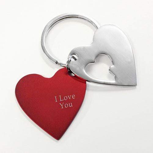 Red Heart Cut-away Keyring - Official Merchandise Gifts
