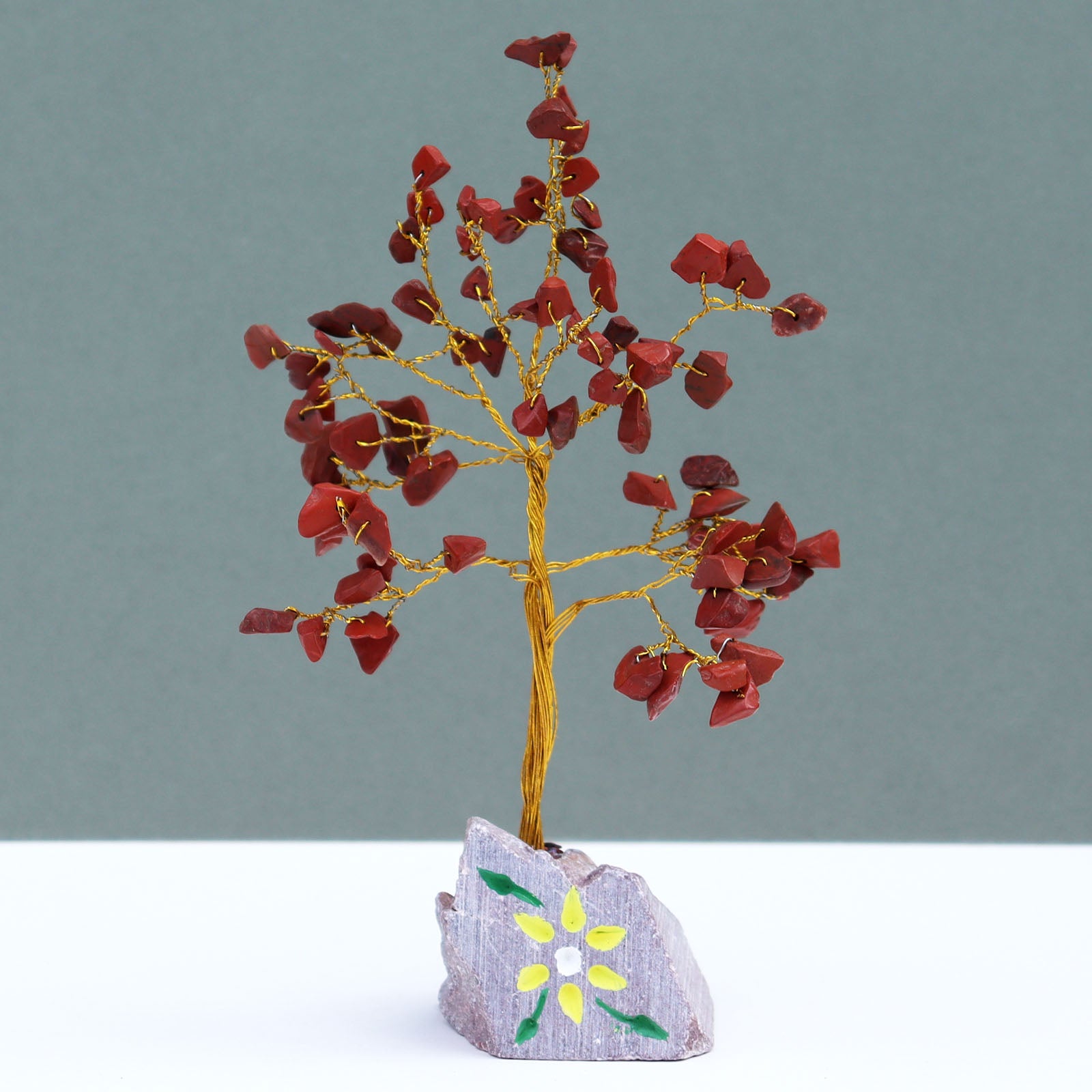 Red Jasper Gemstone Tree Ornament - 80 Stone