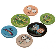 Rick And Morty Button Badge Set  - Official Merchandise Gifts