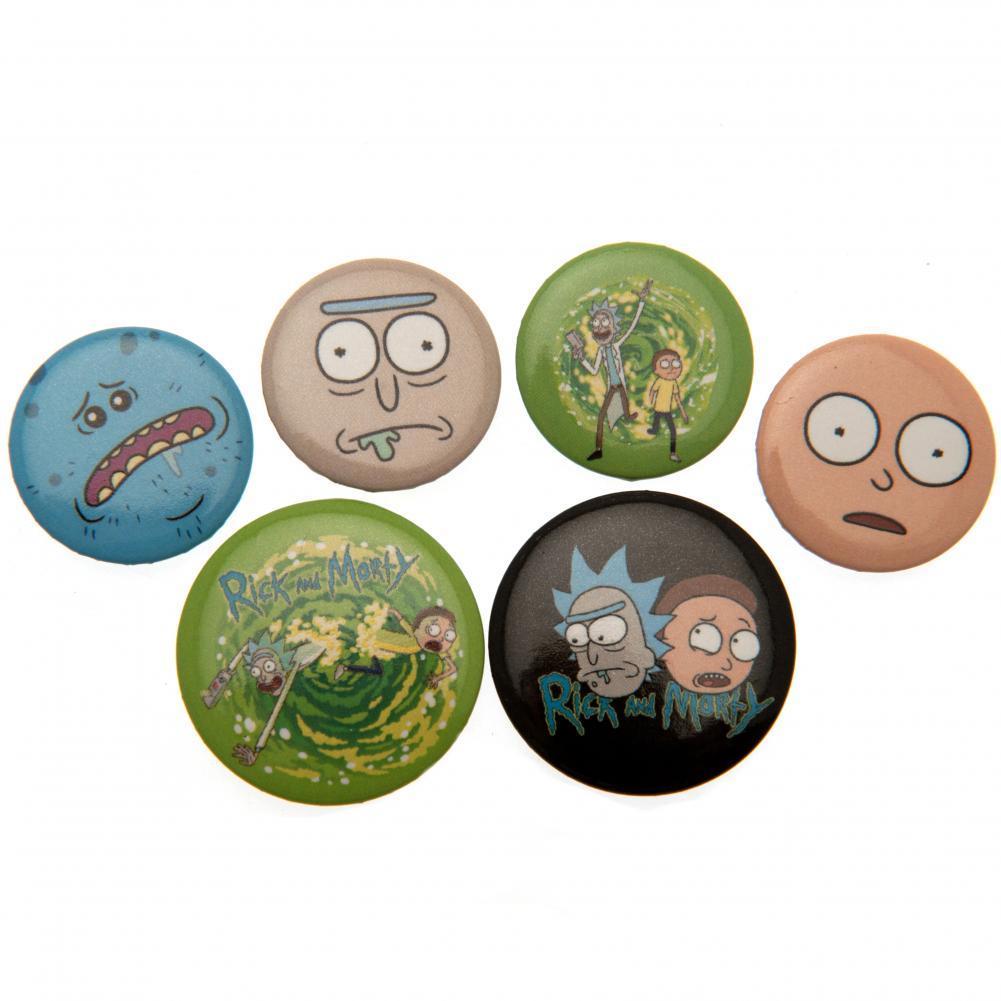 Rick And Morty Button Badge Set  - Official Merchandise Gifts