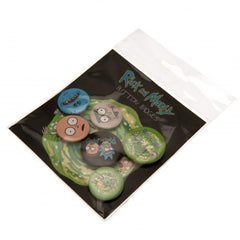 Rick And Morty Button Badge Set  - Official Merchandise Gifts