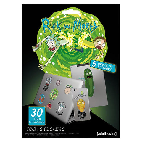 Rick And Morty Tech Stickers  - Official Merchandise Gifts