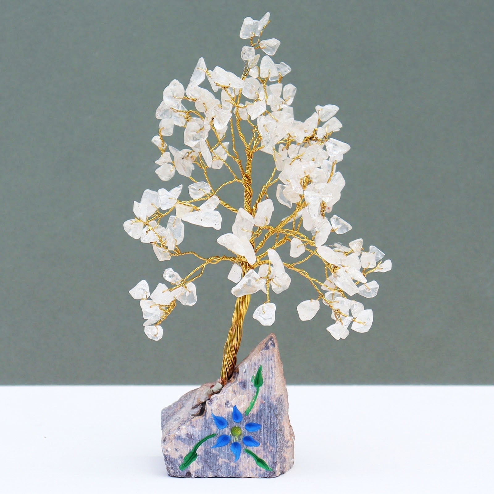 Rock Crystal Gemstone Tree Ornament - 160 Stone