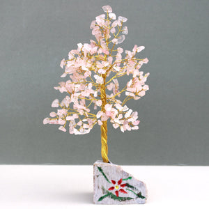 Rose Quartz Gemstone Tree Ornament - 320 Stone