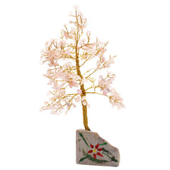 Rose Quartz Gemstone Tree Ornament - 320 Stone