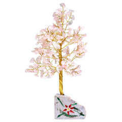 Rose Quartz Gemstone Tree Ornament - 320 Stone