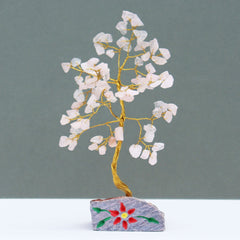 Rose Quartz Gemstone Tree Ornament - 80 Stone