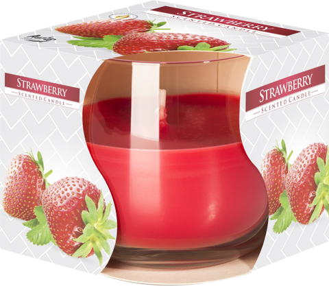 Scented Glass Jar Candle - Strawberry