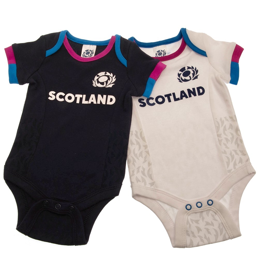 Scotland RU 2 Pack Bodysuit 9-12 Mths PB  - Official Merchandise Gifts