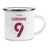 Scunthorpe United FC Back of Shirt Enamel Camping Mug